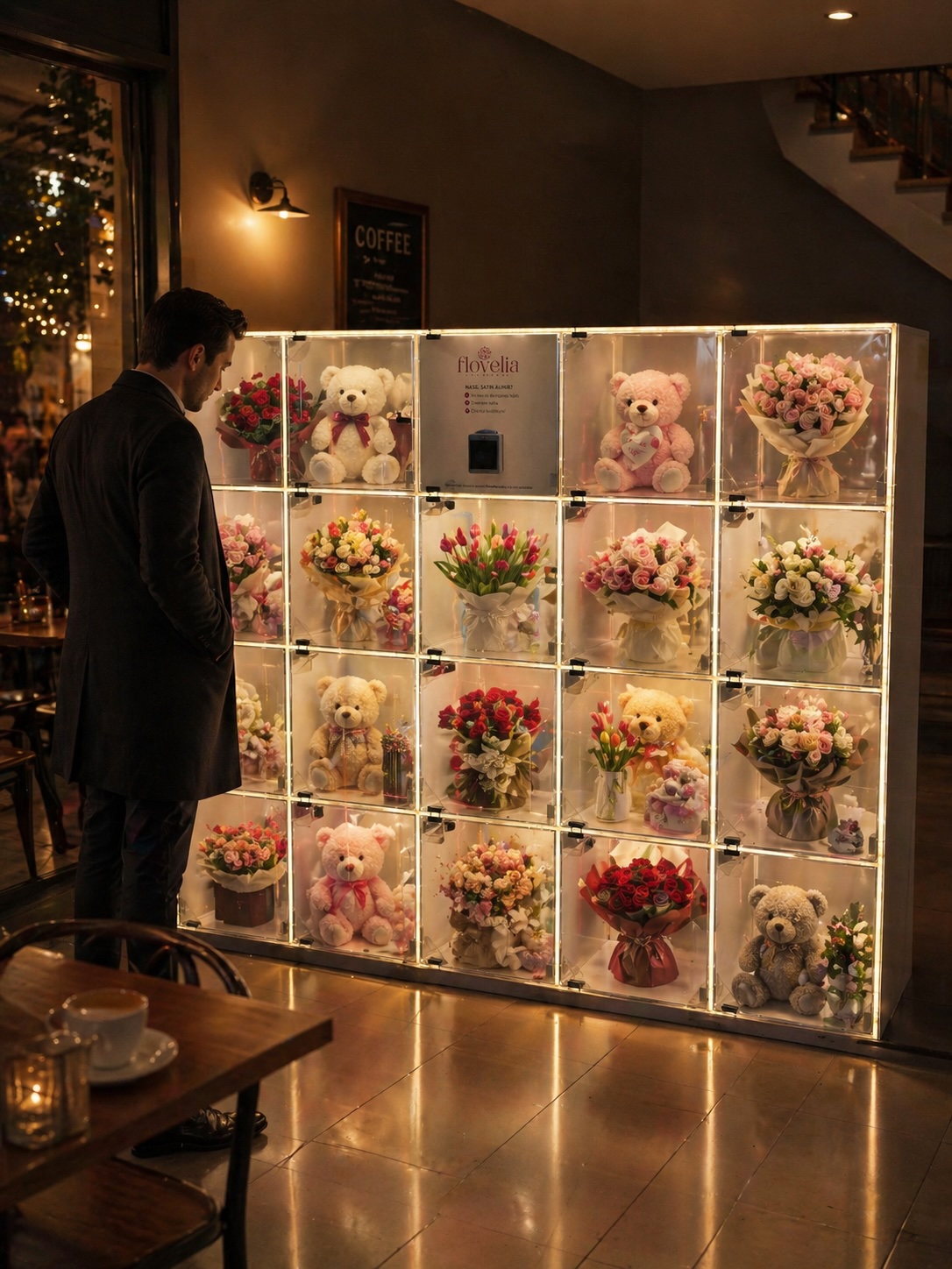 Akşam atmosferinde Flovelia otomatı